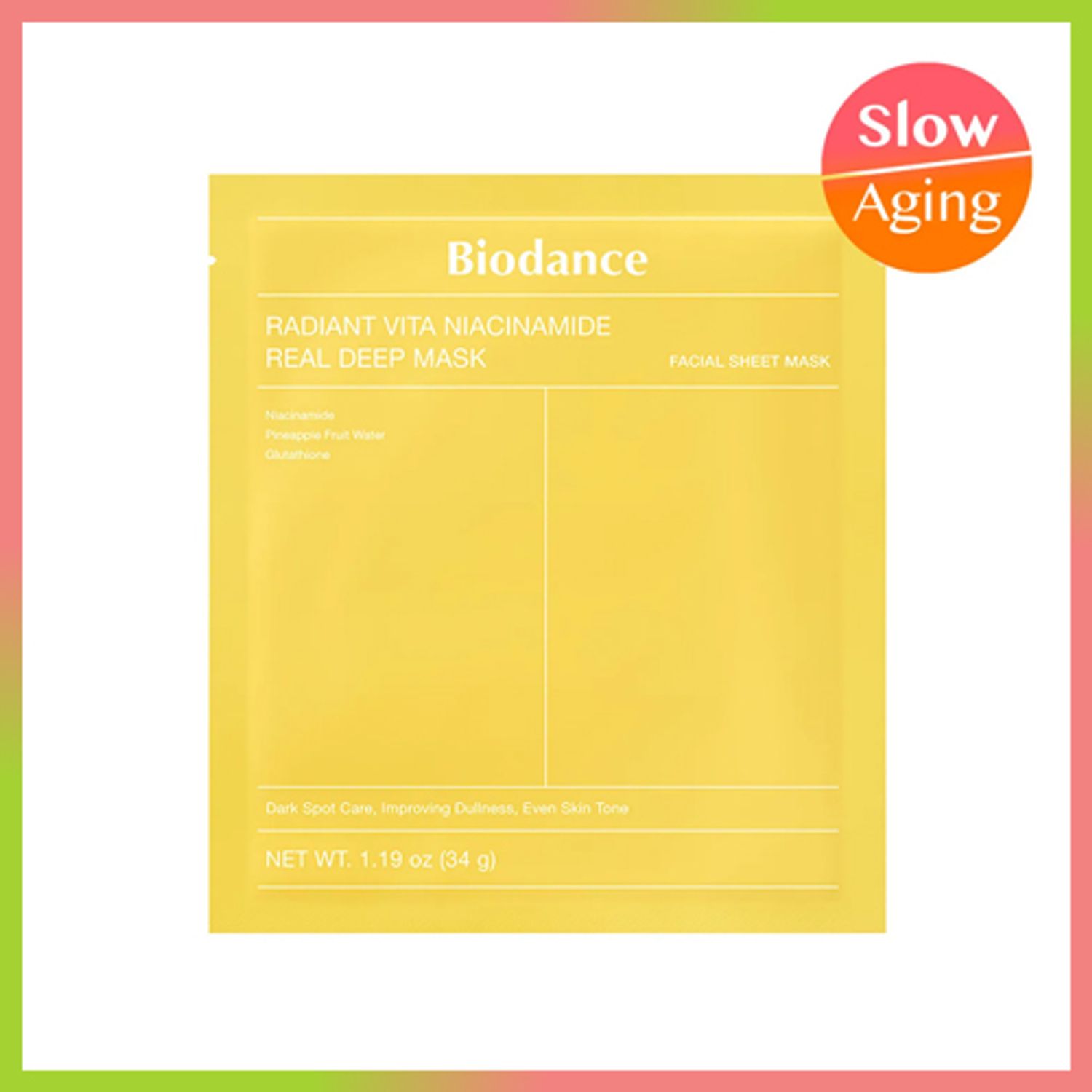 BIODANCE Radiant Vita Niacinamide Real Deep Mask Sheet 1ea | OLIVE YOUNG Global
