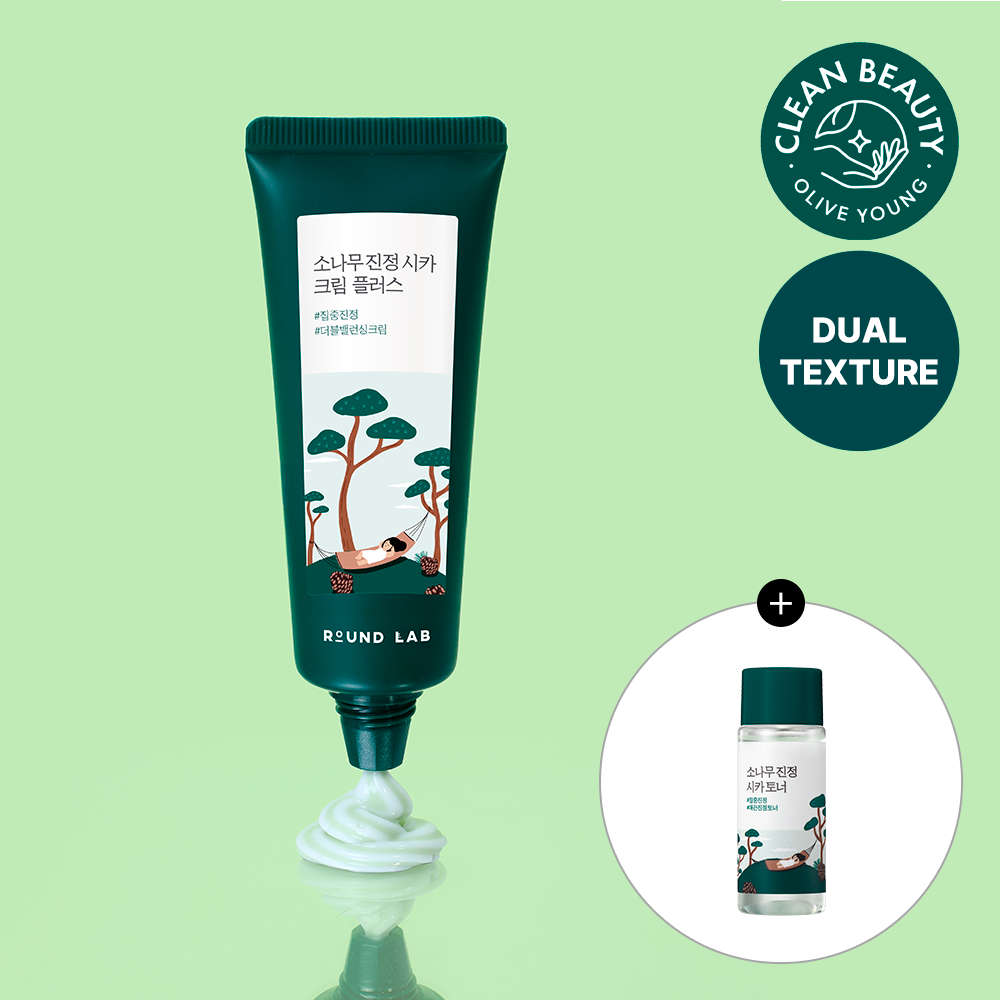 ROUND LAB Pine Calming Cica Cream Plus 60ml Set (+Toner 20ml