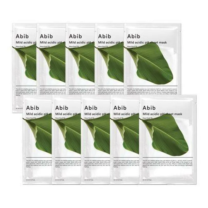 Abib Abib Mild Acidic pH Sheet Mask Heartleaf Fit 10P