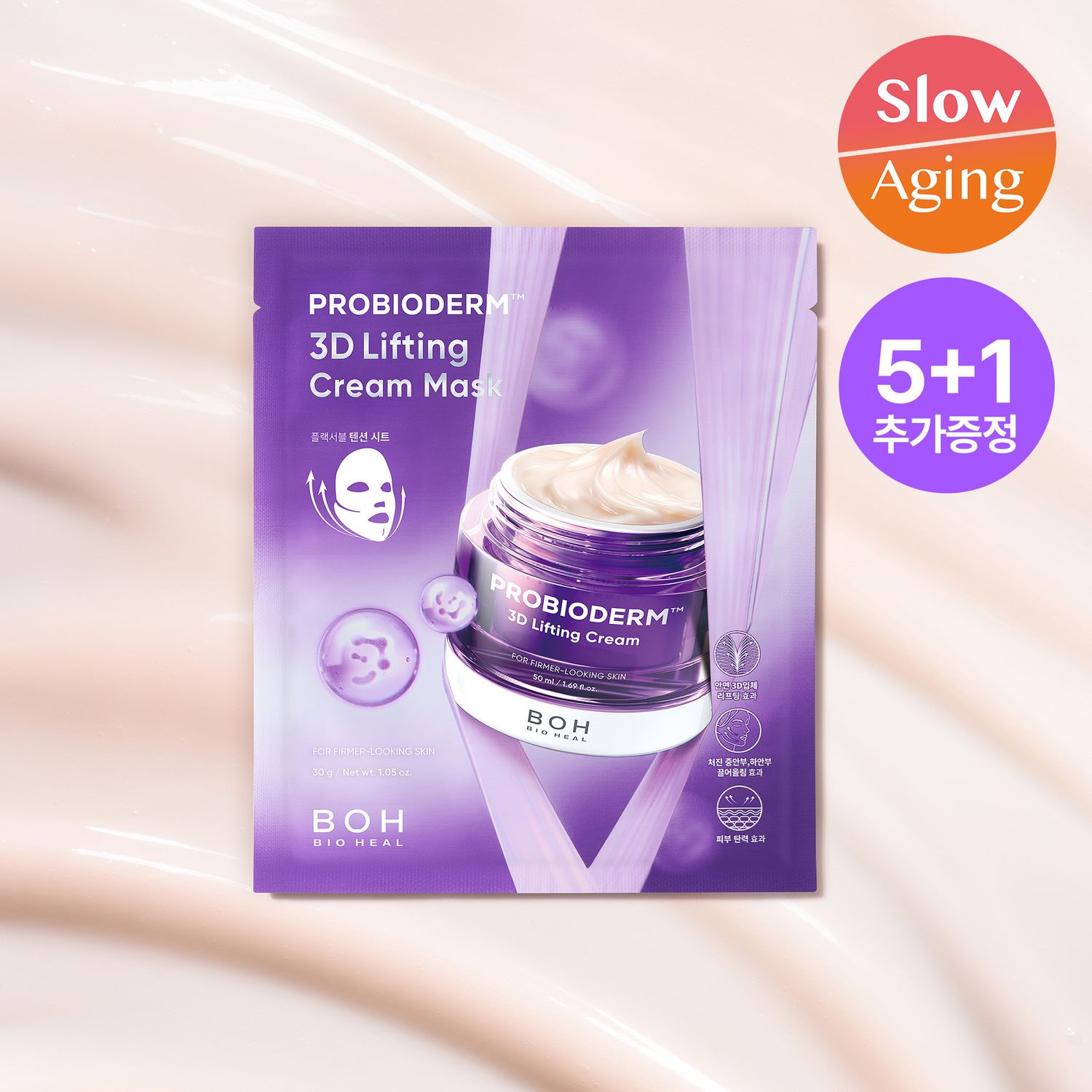BIOHEAL BOH プロバイオダーム3Dリフティングクリームマスク5枚企画(+1枚)(合計6枚) | OLIVE YOUNG Global