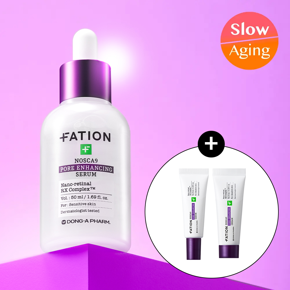 FATION Nosca9 Pore Enhancing Serum 50ml Set (+5ml+Cream 5ml
