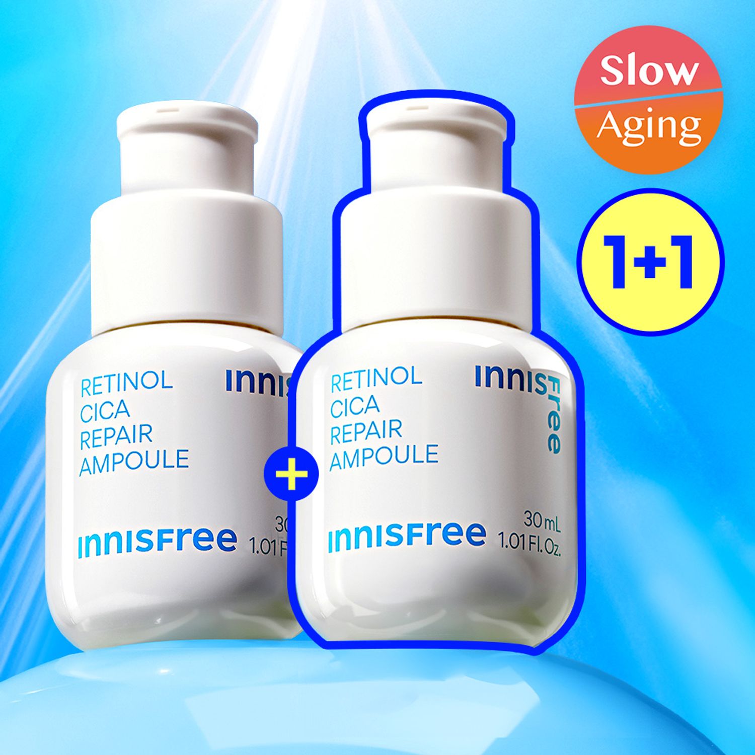 INNISFREE Retinol Cica Repair Ampoule 30ml Double Pack | OLIVE YOUNG Global