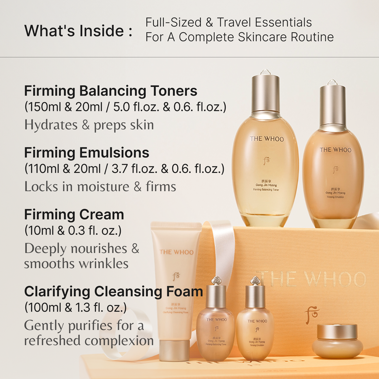 SET] THE WHOO Gong Jin Hyang Essential Firming SET (Toner 150ml+