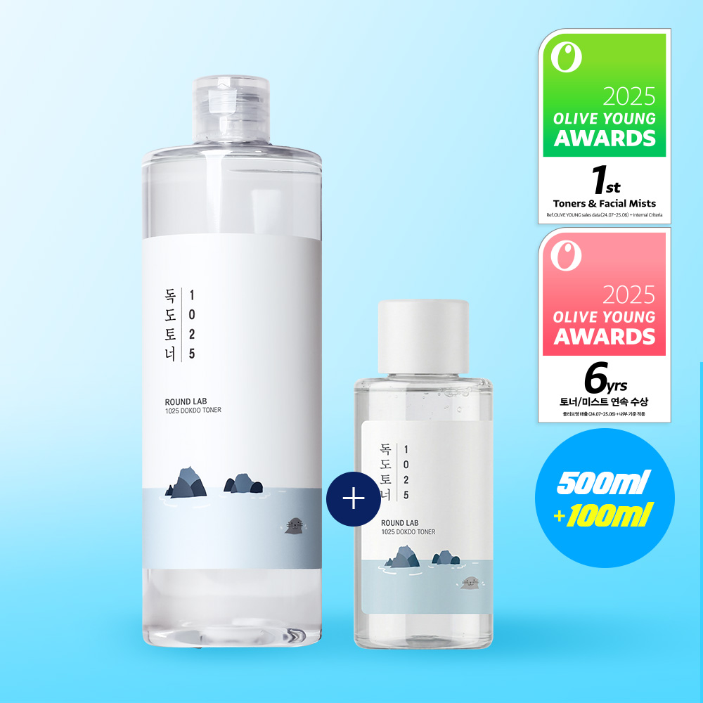 ROUND LAB 1025 Dokdo Toner Jumbo Size 500ml (Free Gift: Toner