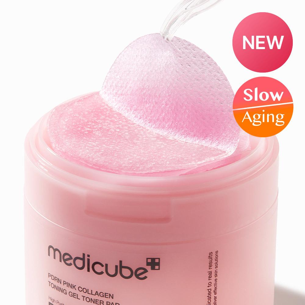 medicube PDRN Pink Collagen Toning Gel Toner 70 Pads (4 Options
