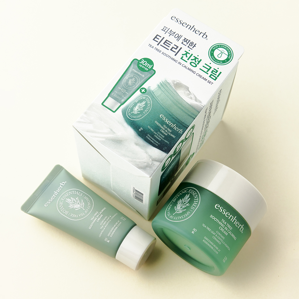 essenHERB Tea Tree Soothing In Calming Cream 80ml Set (+Cream 30ml