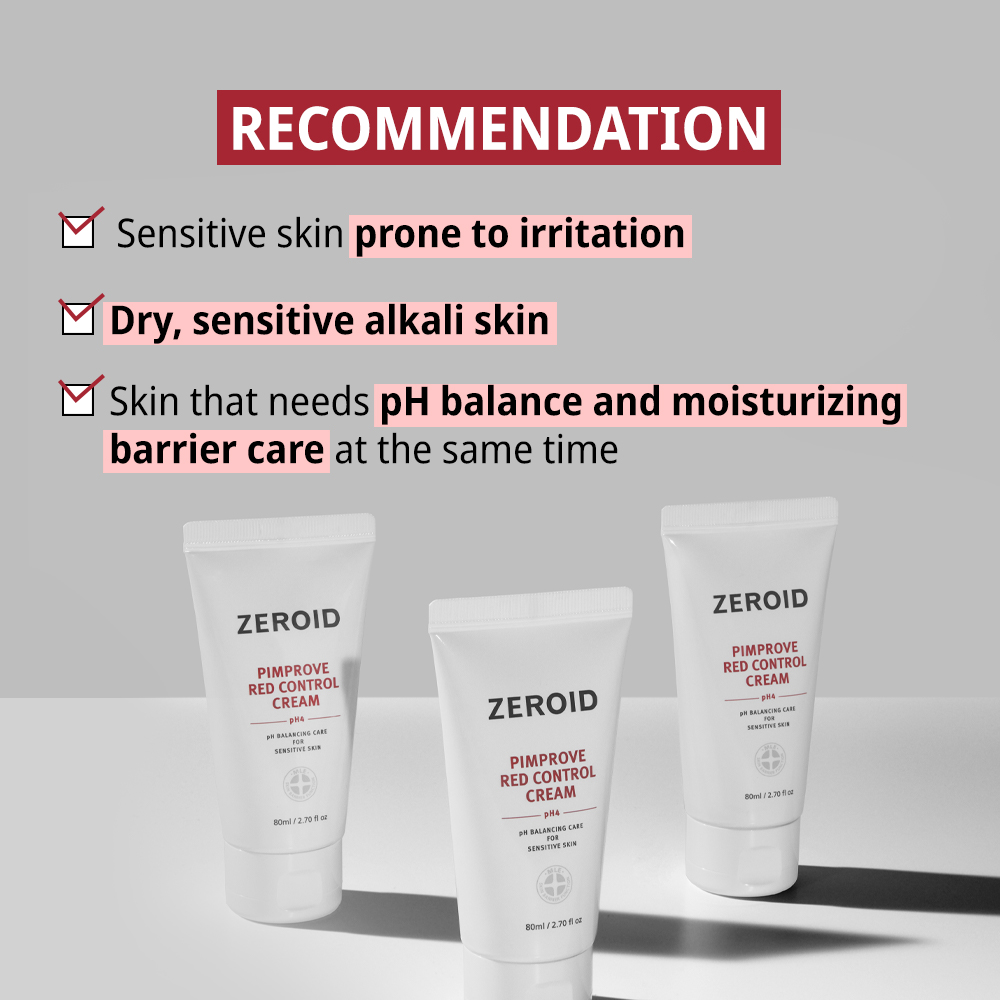 ZEROID Pimprove Red Control Cream pH4 80ml Set (+ Gel Cleanser