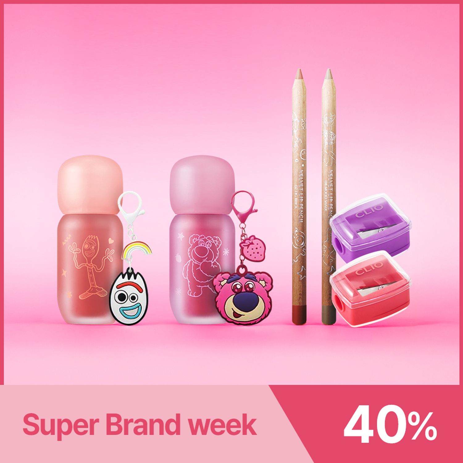 ★OY Exclusive★ CLIO X Toy Story Lip Makeup Set(Volumate Blur Tint, Keyring, Lip Pencil, Sharpner) | OLIVE YOUNG Global