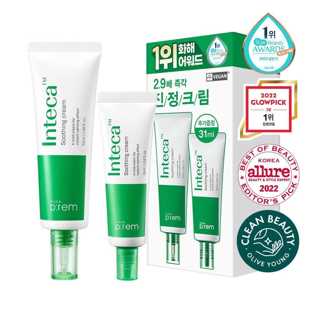 makeprem Inteca Soothing Cream Special Set (50mL+31mL) | OLIVE YOUNG Global