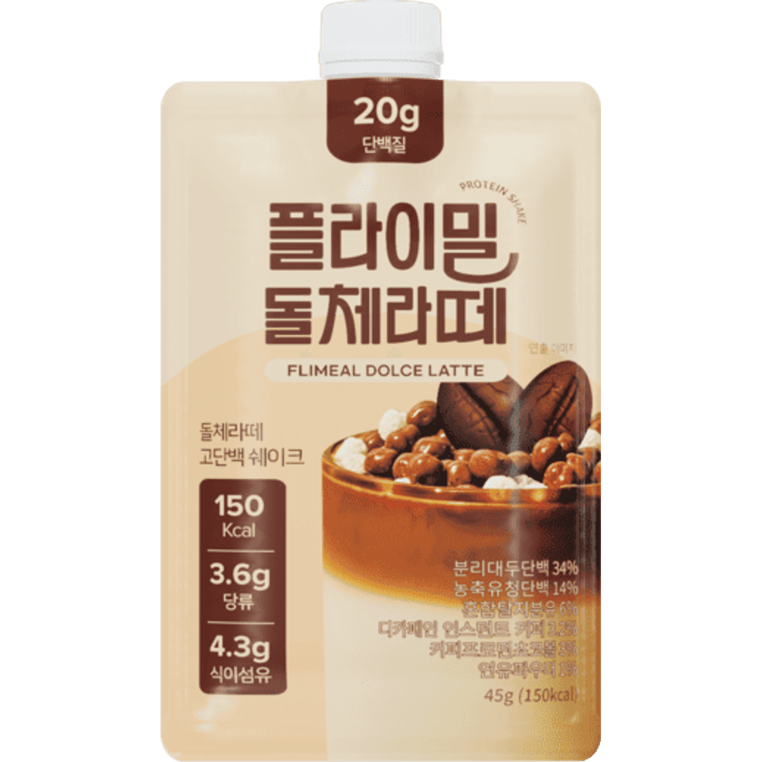 Flimeal Protein Shake #Dolce Latte 45g | OLIVE YOUNG Global