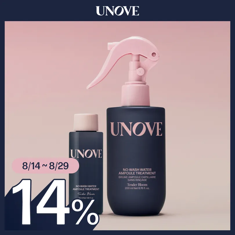 UNOVE 어노브 노워시 워터 앰플 트리트먼트 200ml+50ml증정기획