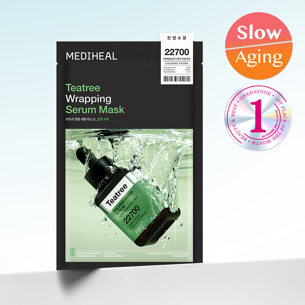 MEDIHEAL Teatree Wrapping Serum Mask Calming Hydra 1ea | OLIVE