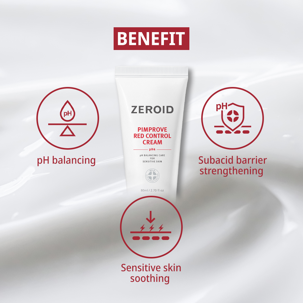 ZEROID Pimprove Red Control Cream pH4 80ml Set (+ Gel Cleanser