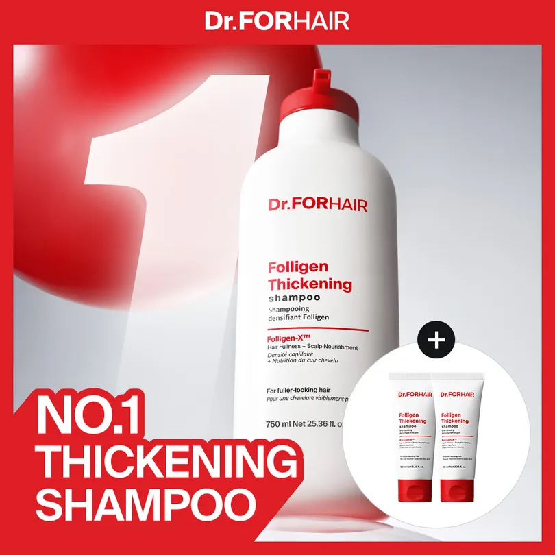 Dr.FORHAIR Dr.FORHAIR Folligen Thickening Shampoo 750ml Set (+100ml*2ea)