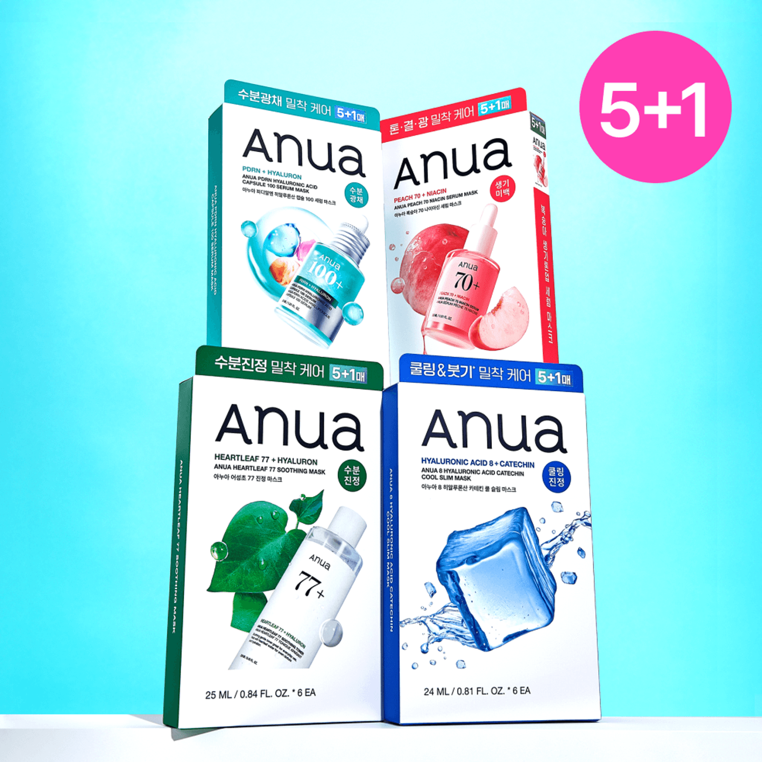 Anua Mask Sheet 5ea Set (+1ea) | OLIVE YOUNG Global