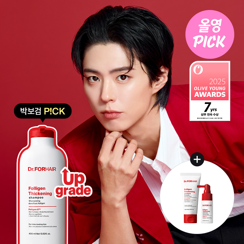 Dr.FORHAIR Folligen Thickening Shampoo 400ml Set (+100ml)