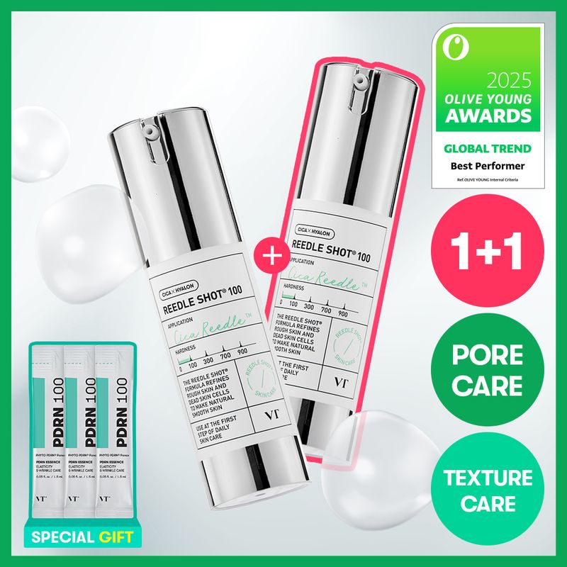 VT Reedle Shot 100 Essence 30ml Double Pack (+PDRN Essence 100 1.5ml*3ea)