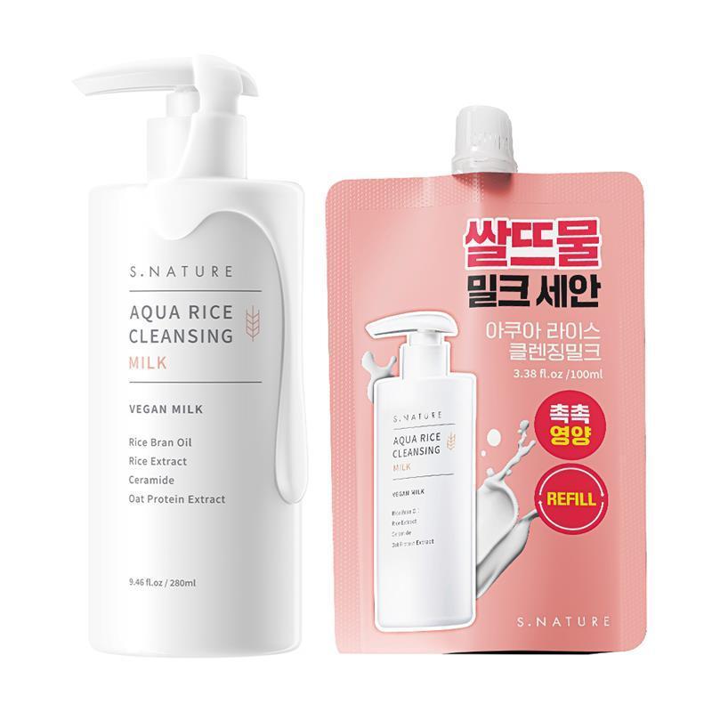 S.NATURE アクアライスクレンジングミルク 280ml企画(+詰め替え100ml