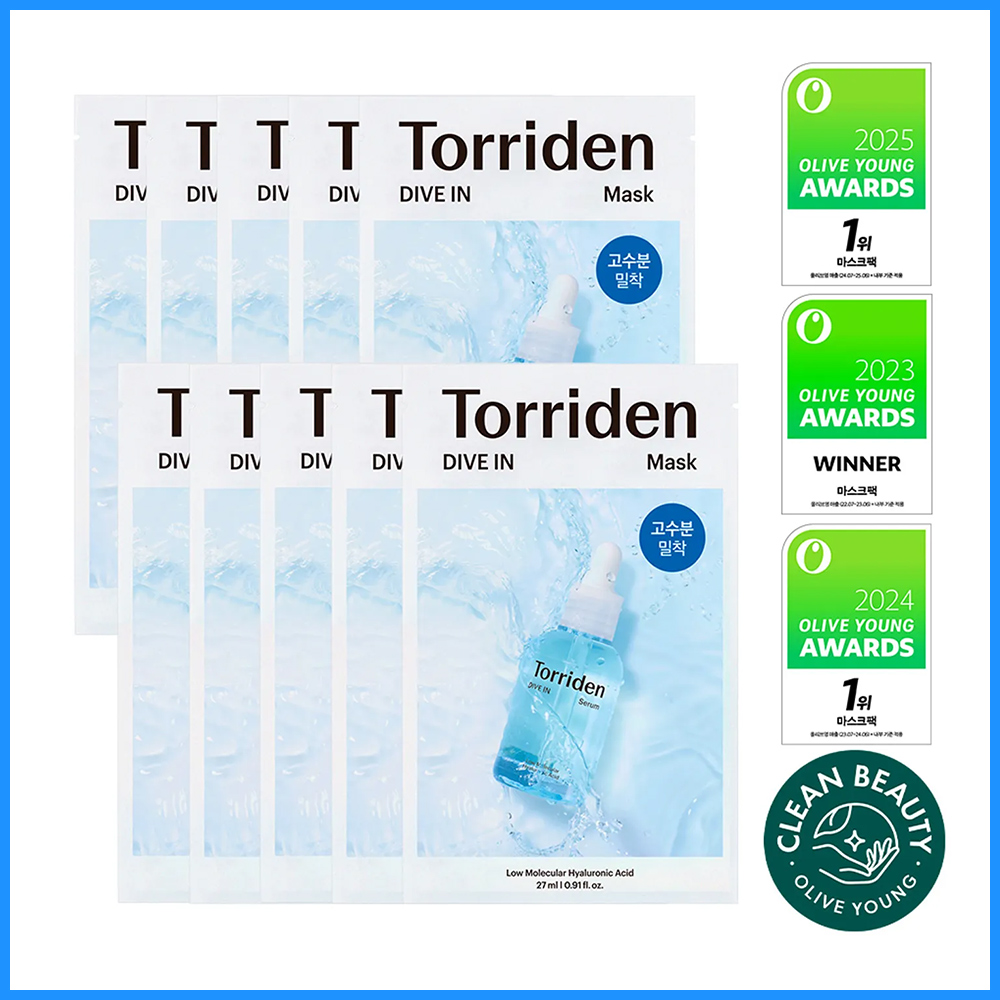 Torriden Dive-In Low Molecule Hyaluronic Acid Mask Sheet 10ea