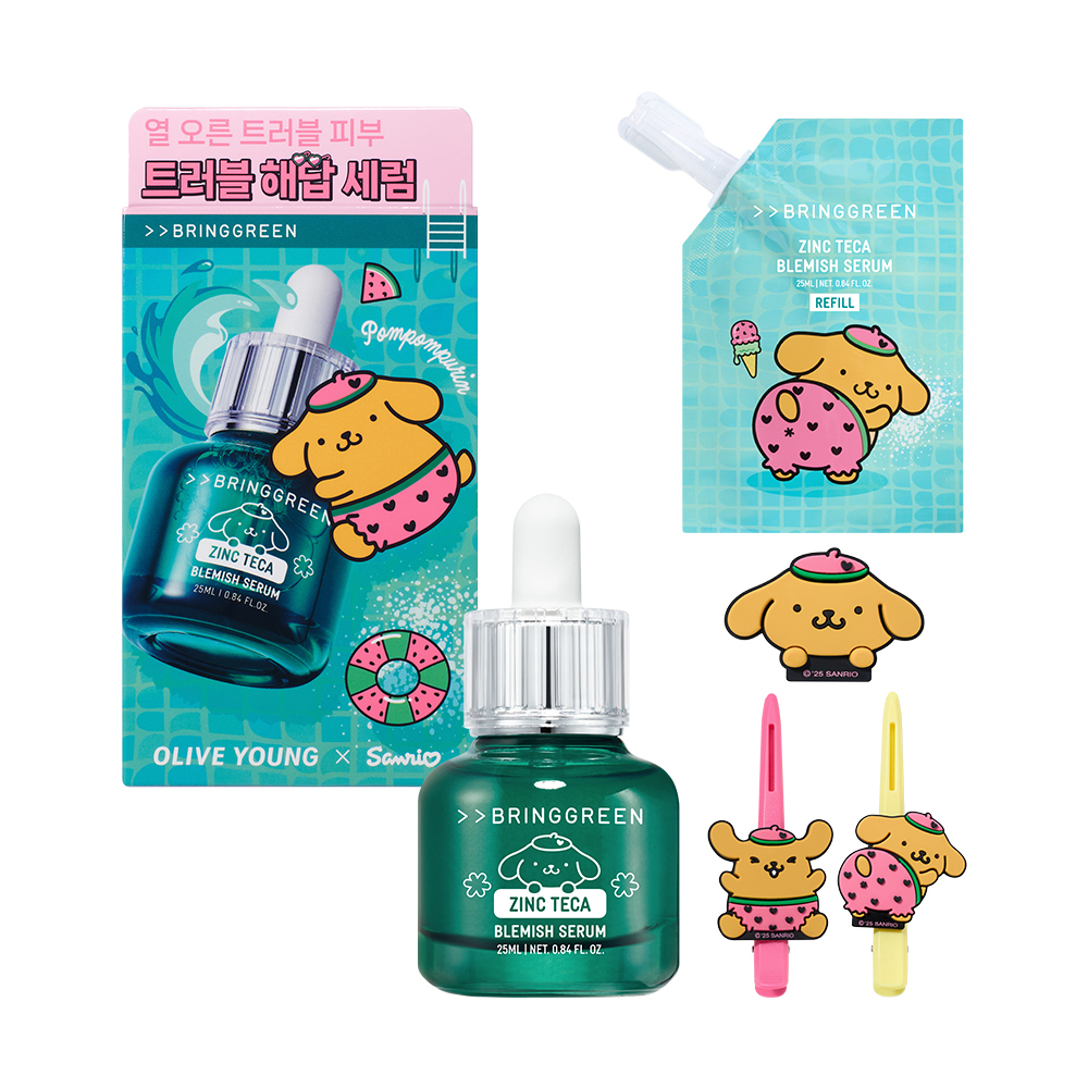 POMPOMPURIN EDITION] BRINGGREEN Zinc Teca Trouble Serum 25ml