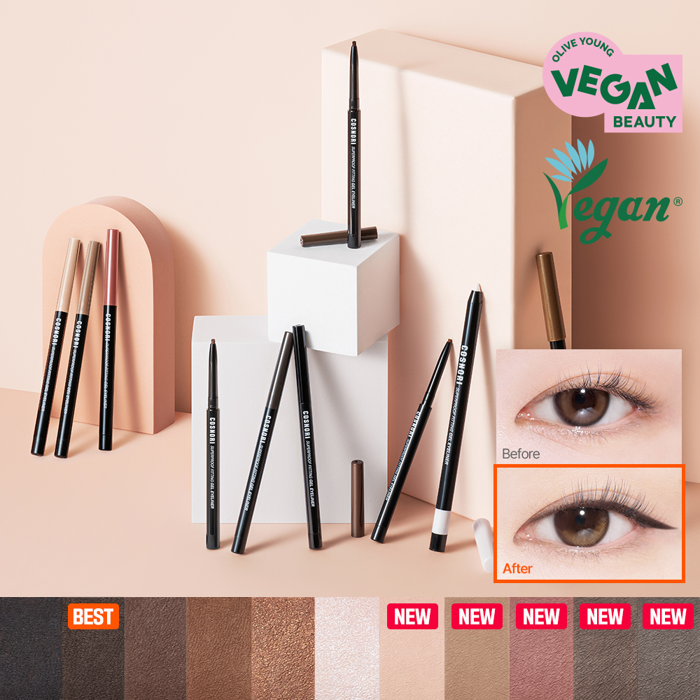 COSNORI Superproof Fitting Vegan Gel Eyeliner Pencil 1 + 1 Special