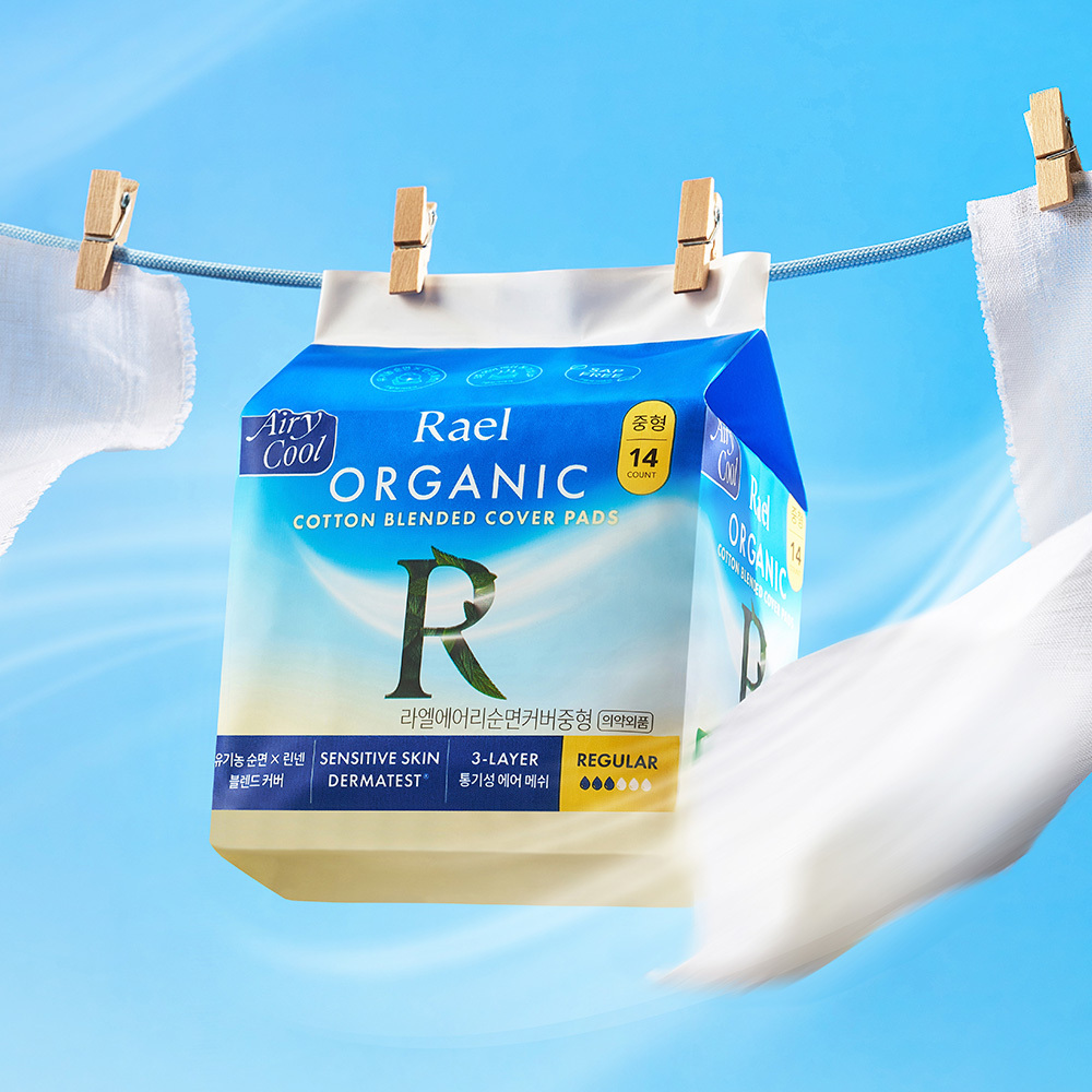 Rael Airy Cool Cotton Blended Cover Sanitary Pads (M/L)