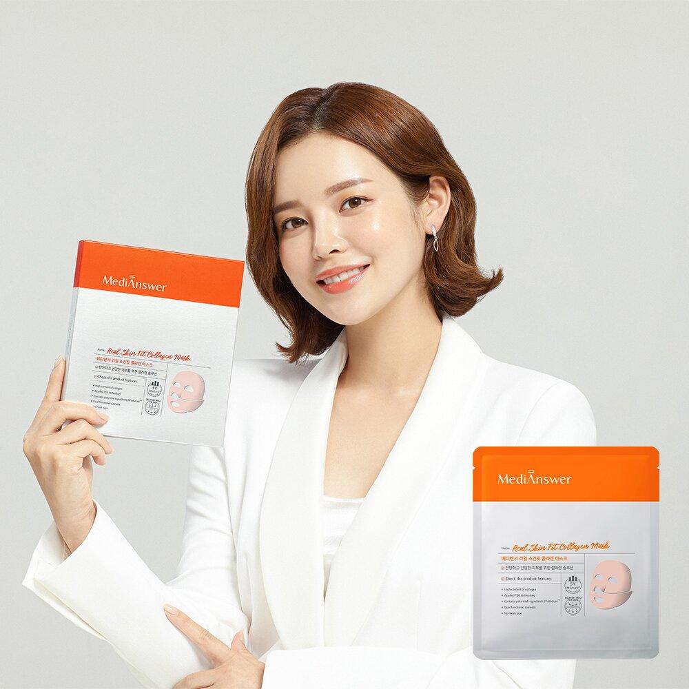 MediAnswer Real Skin Fit Collagen Mask Sheet 1ea | OLIVE