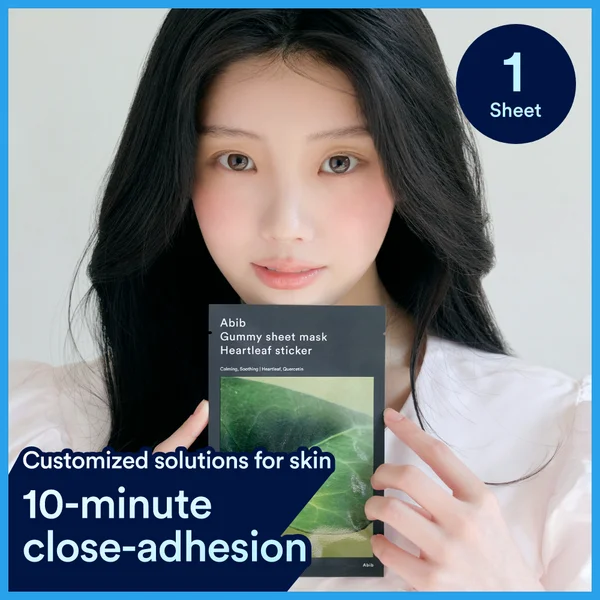 Abib Gummy Sheet Mask Sticker (1 sheet) – Heartleaf / Sedum Hyaluron / Madecassoside / Collagen Milk / Vita