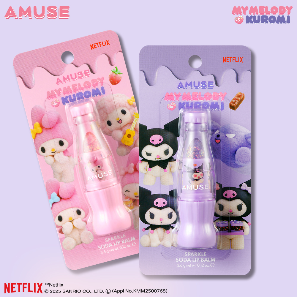 Sparkle Soda Lip Balm (My Melody & Kuromi Edition)