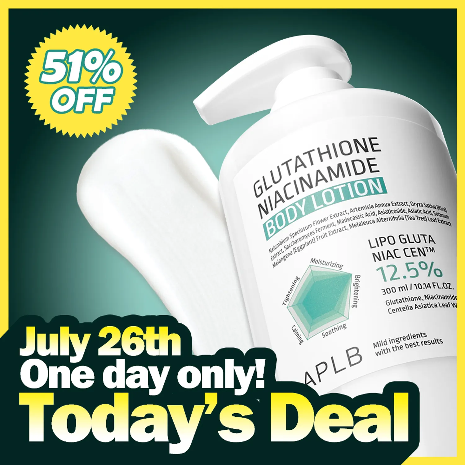 APLB Glutathione Niacinamide Body Lotion 300mL