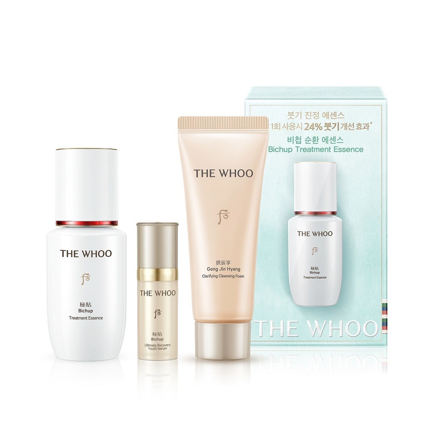 THE WHOO Bichup Treatment Essence 30ml Set (+Essence 10ml+Foam 40ml) | OLIVE YOUNG Global
