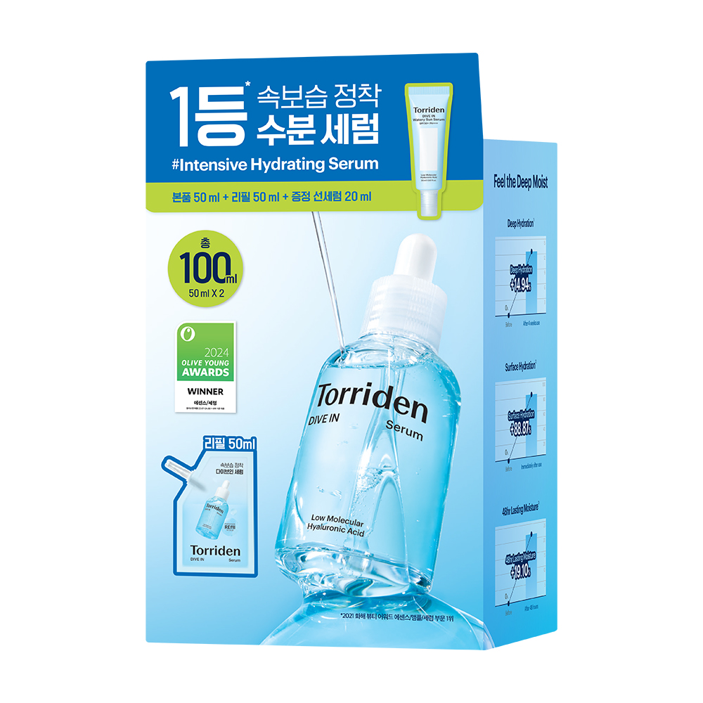 Torriden ダイブイン低分子ヒアルロン酸セラム 50ml 詰め替え企画 (+UV