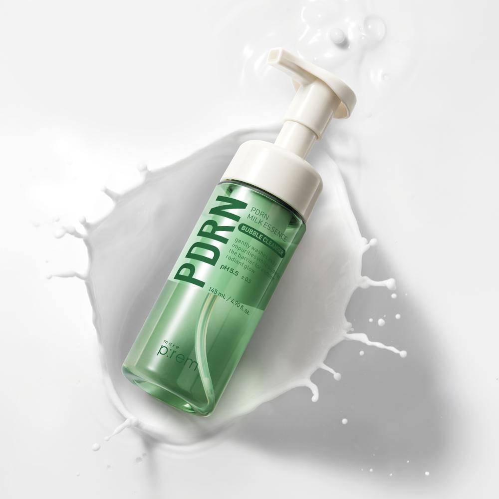 makeprem PDRN Milk Essence Bubble Cleanser 145ml Set (+PDRN