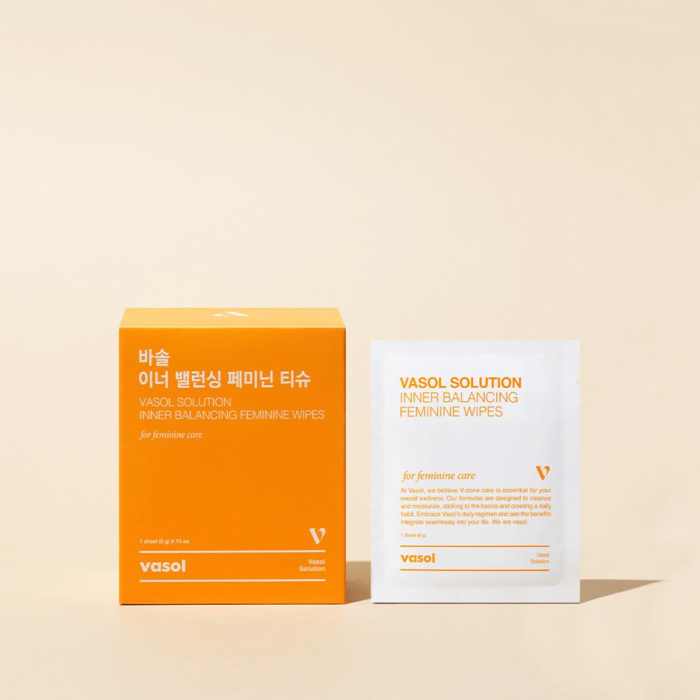 Vasol Inner Balancing Feminine Wipes (15P) | OLIVE YOUNG Global