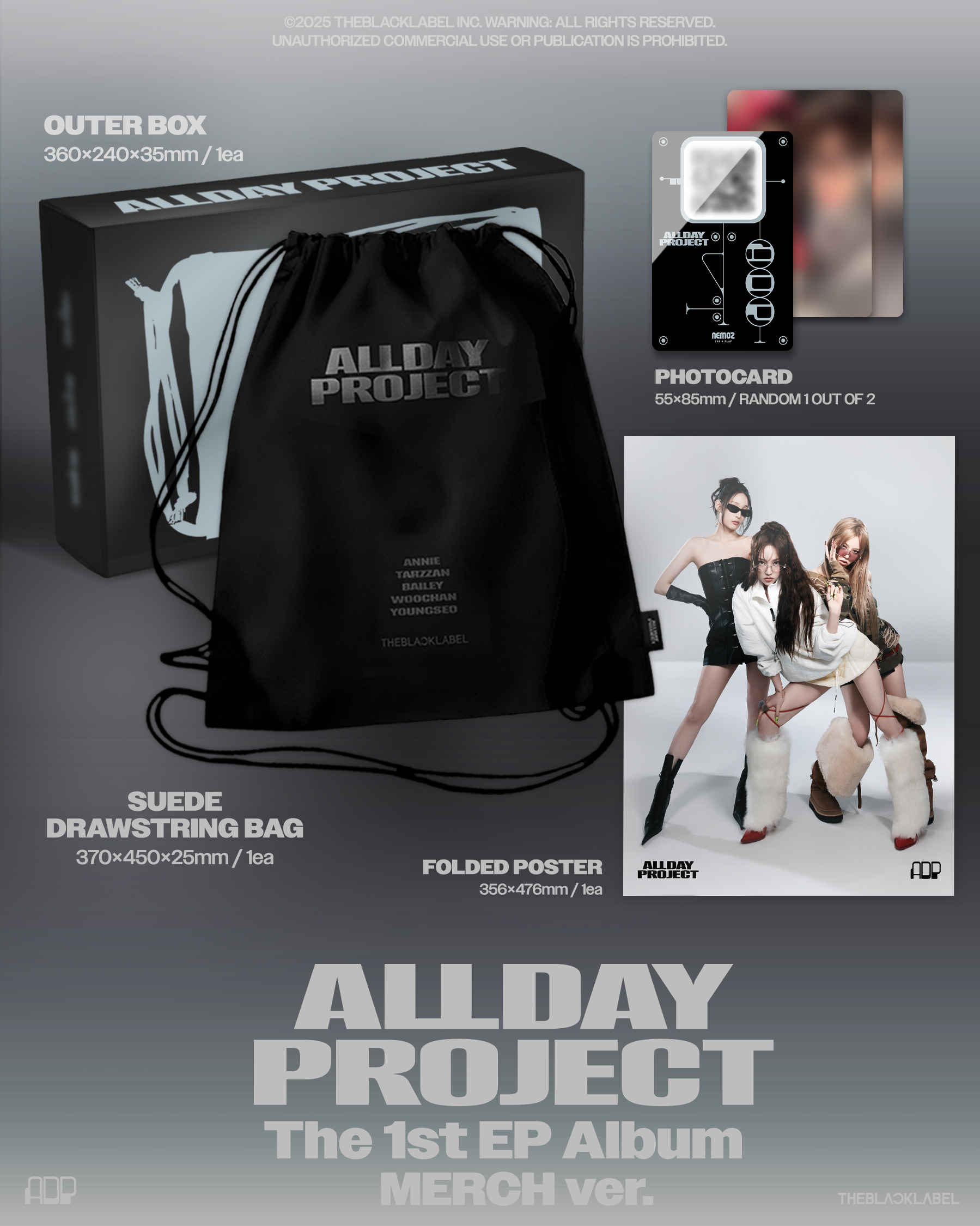 ADP] The 1st EP Album ALLDAY PROJECT MERCH ver.(DRAWSTRING BAG
