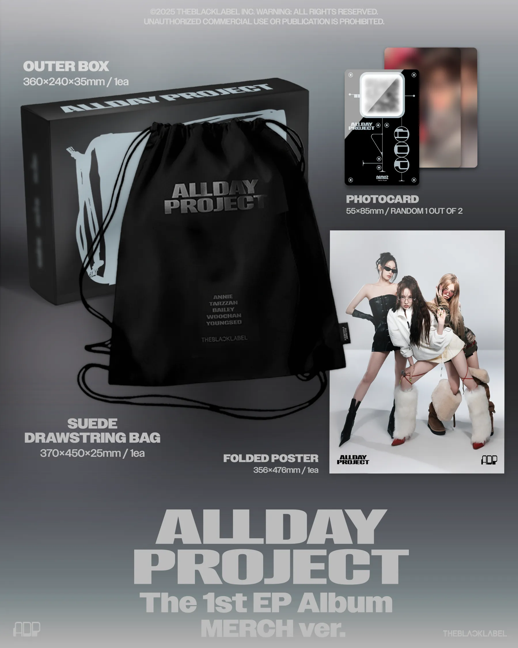 ADP] The 1st EP Album ALLDAY PROJECT MERCH ver.(DRAWSTRING BAG