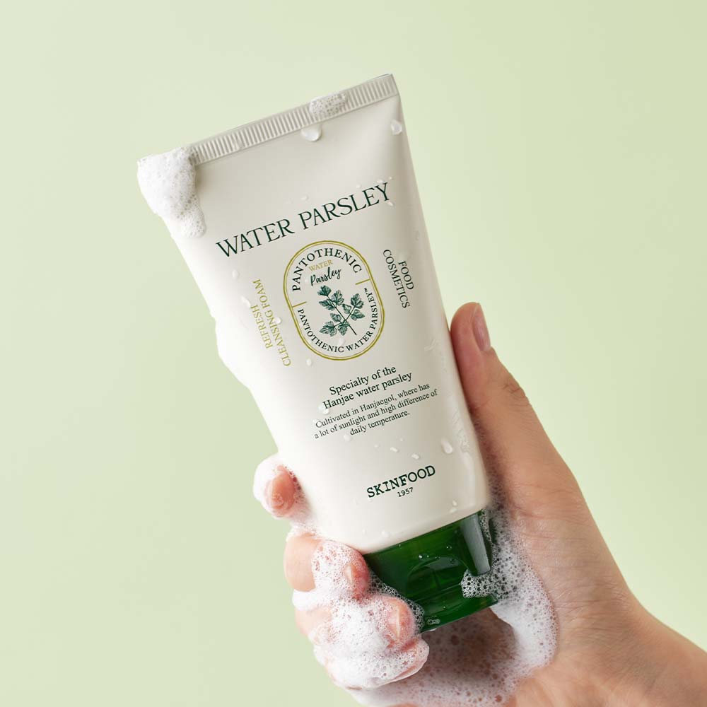 SKINFOOD Pantothenic Water Parsley Refresh Cleansing Foam | OLIVE