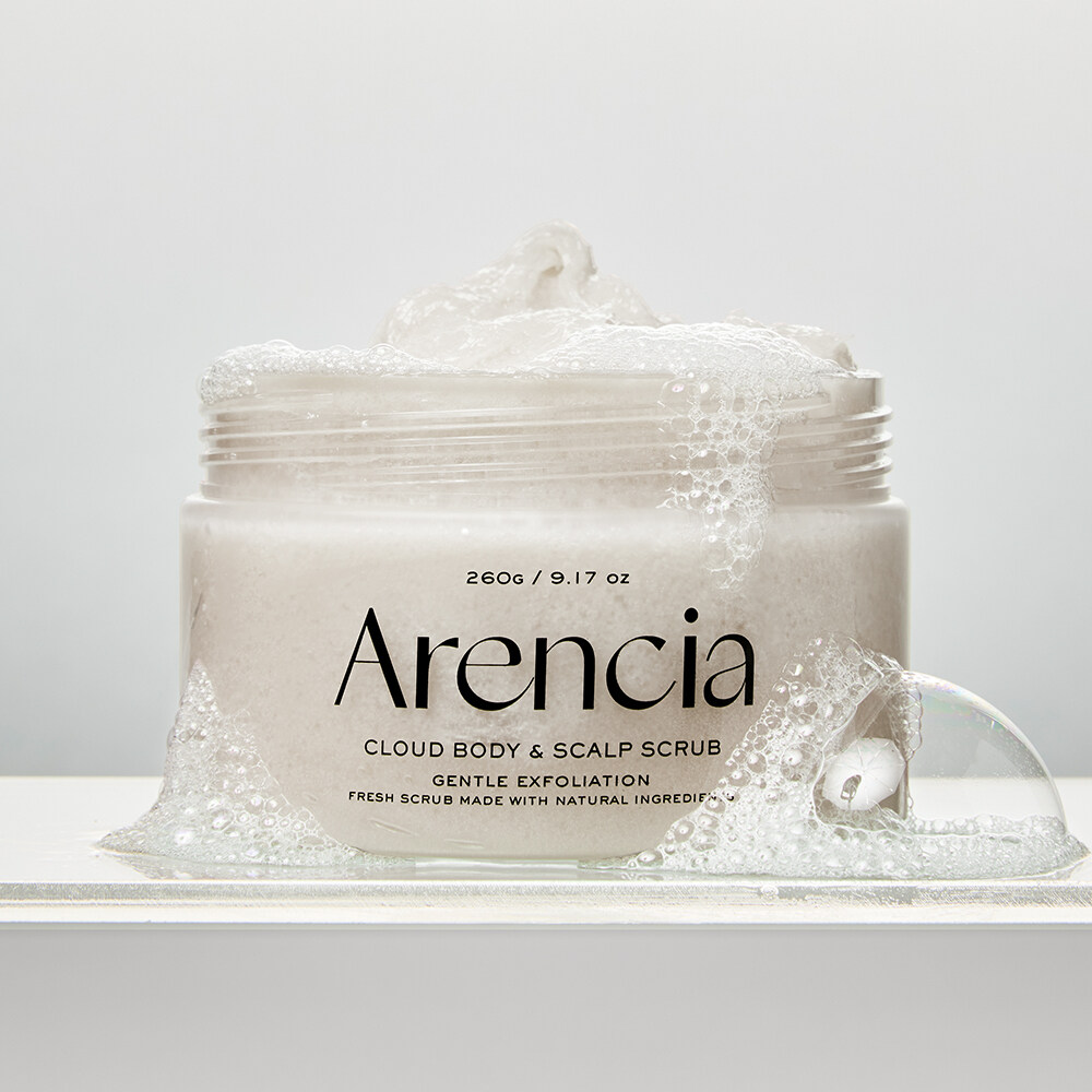 Arencia Fresh Cloud Body & Scalp Scrub (White Tea & Neroli) 260g 