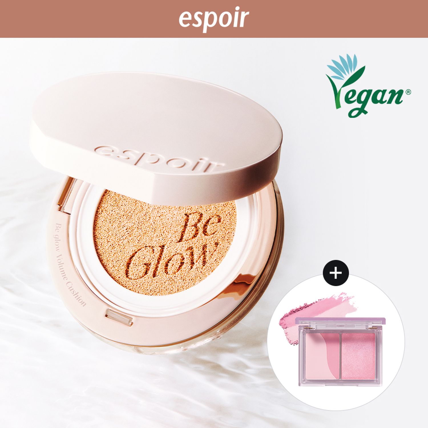 [OY Exclusive] espoir Be Glow Volume Cushion Set (+Refill, Cheek Pink Icing) | OLIVE YOUNG Global