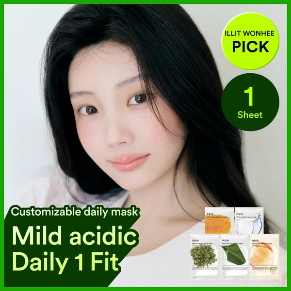 Abib Mild Acidic pH Sheet Mask (1 sheet) – Heartleaf / Jericho Rose / Aqua / Glutathione / Honey