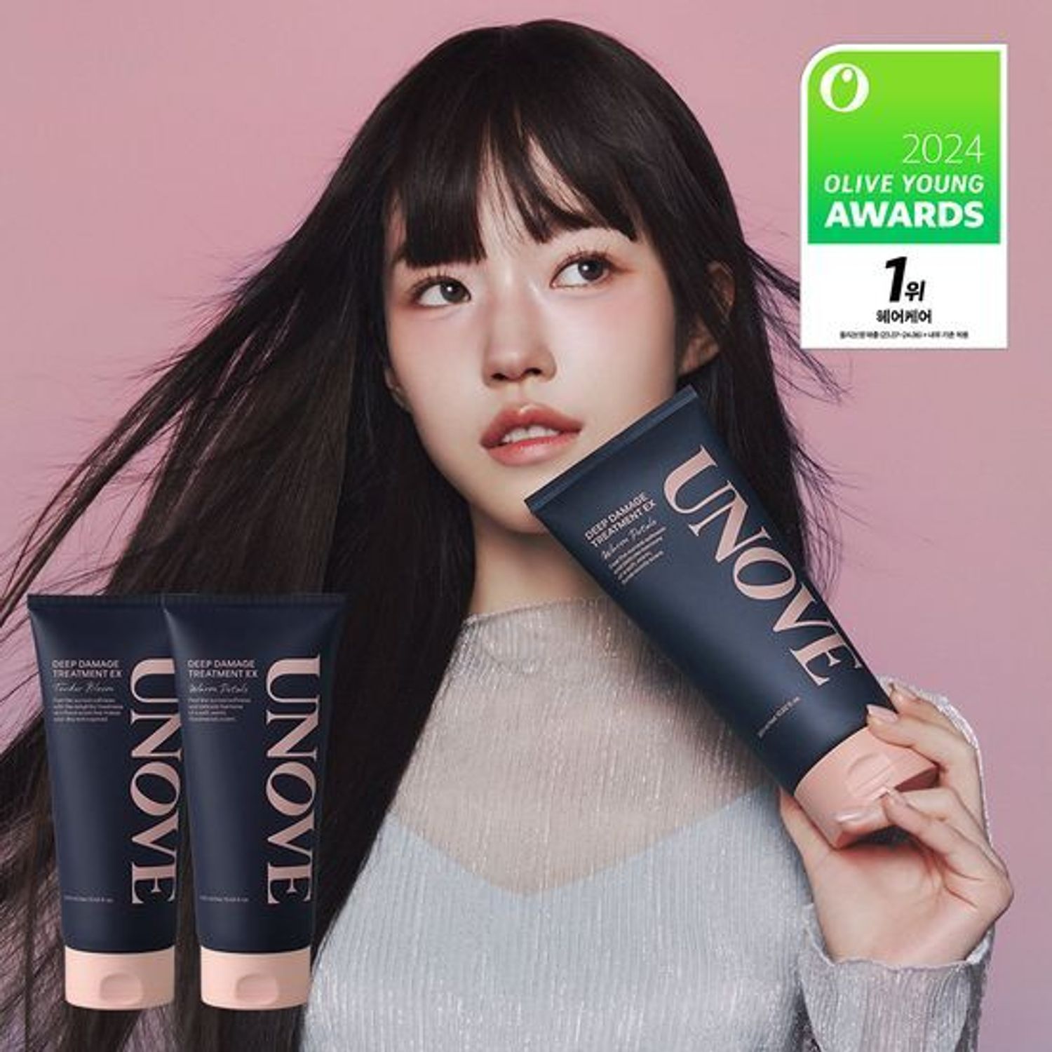 UNOVE Deep Damage Treatment EX 320ml Duo Set (+Hair Pin 2P) | OLIVE YOUNG Global