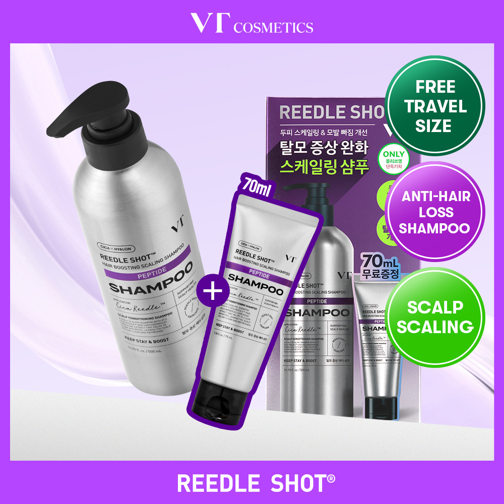 REEDLE SHOT セット VT Reedle Shot Hair Boosting Scaling Shampoo 500ml (Set/Single
