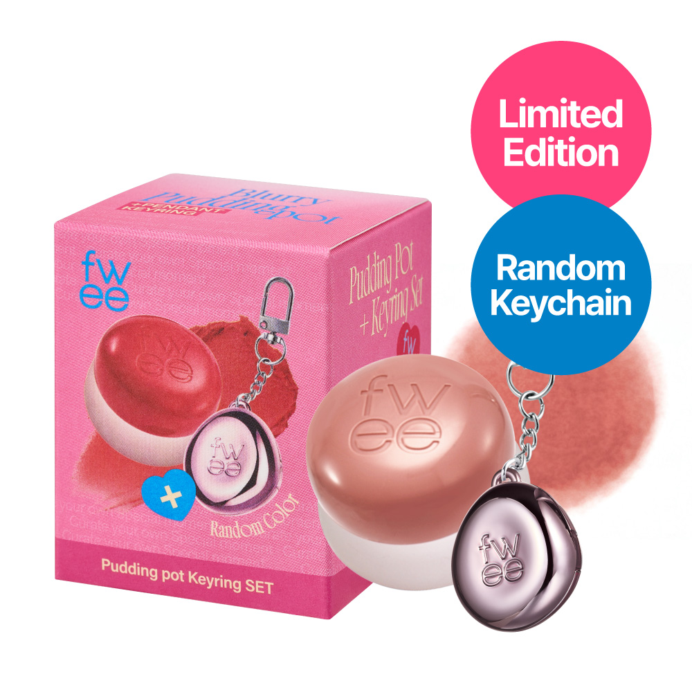 FACE PUDDING & EYE PUDDINGセット fwee Lip & Cheek Blurry Pudding Pot Set (9 Colors) (+Pendant