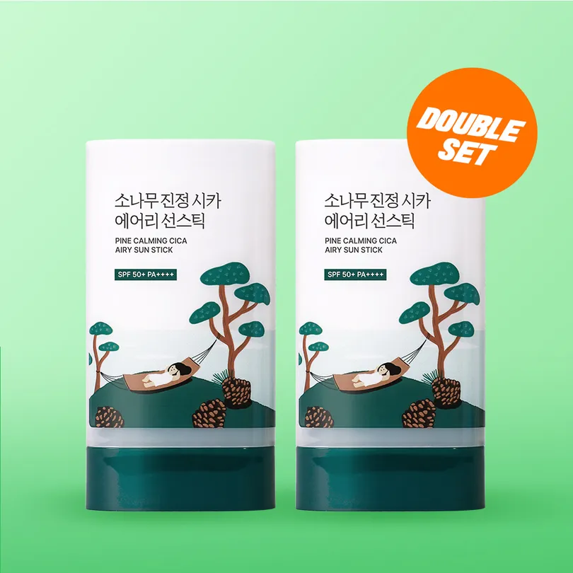 Pine Calming Cica Airy Sun Stick Double Set