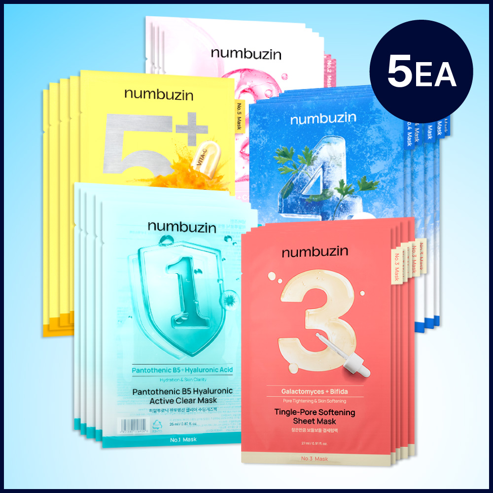 numbuzin No.1–5 Sheet Mask (5 Sheets) [Choose 1] | OLIVE YOUNG Global