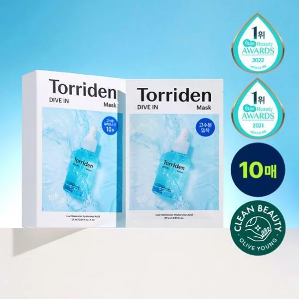 Torriden Dive-In Low Molecule Hyaluronic Acid Mask Sheet 10ea