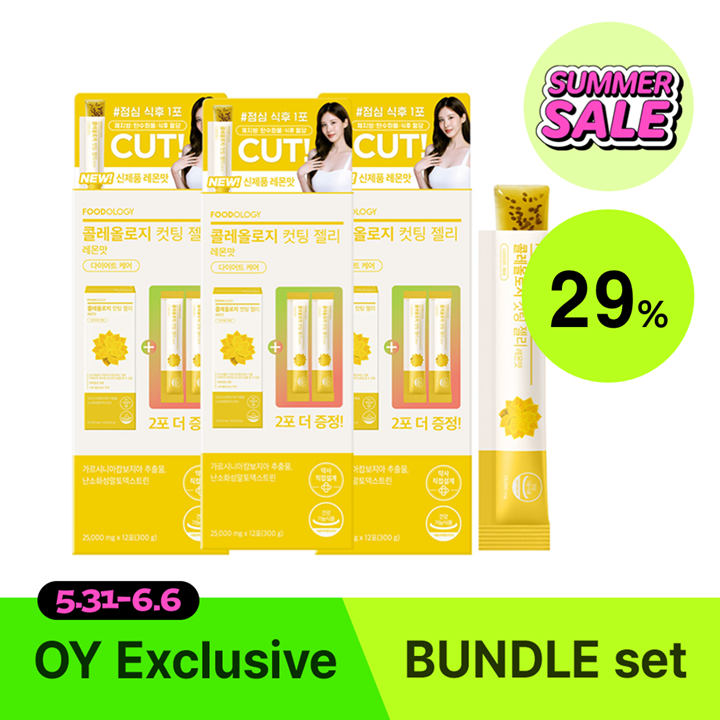 FOODOLOGY Coleology Lemon Jelly Triple Set (12 Sticks 3ea / 36