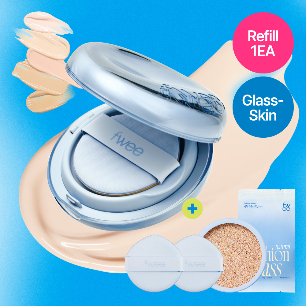 fwee Cushion Glass Natural (+Refill/Puff 2P)