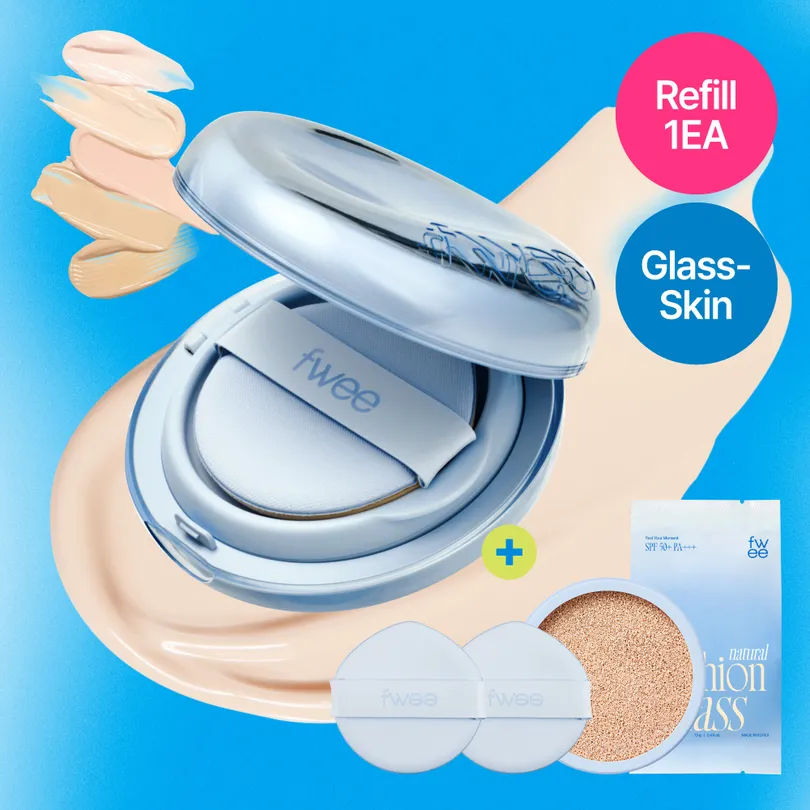 fwee Cushion Glass Natural (+Refill/Puff 2P)