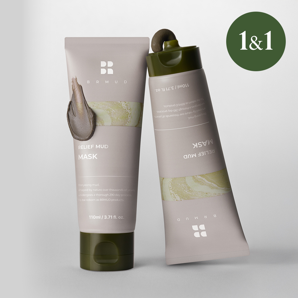 ATEEZ PICK] BRMUD Relief Mud Mask Double Pack (110mL + 110mL